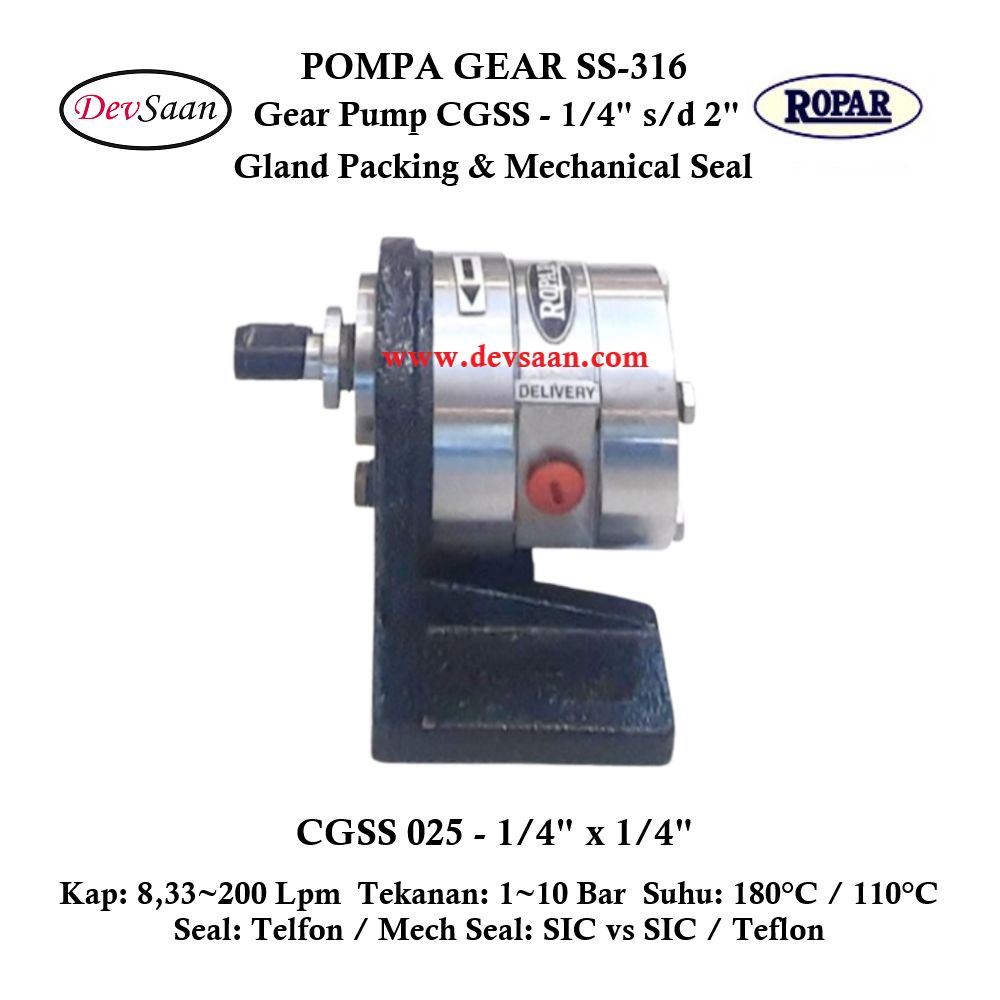 Gear Pump CGSS 025 (GP) Pompa Roda Gigi