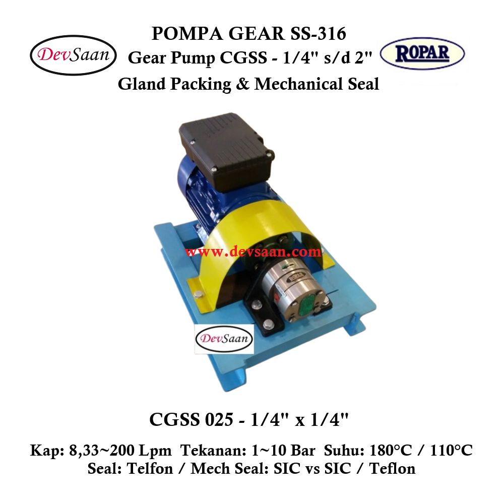 Gear Pump CGSS 025 (GP) Pompa Roda Gigi