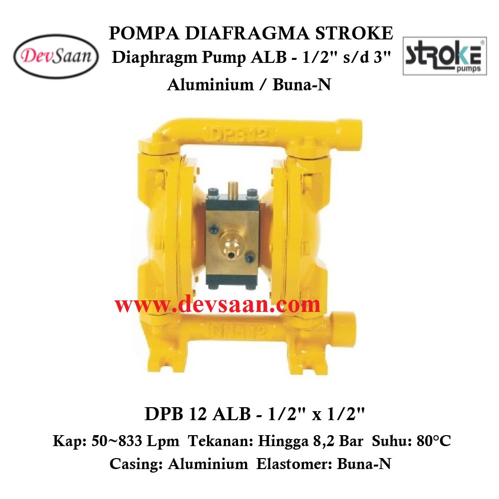 Diaphragm Pump DPB 12 ALB Pompa Diafragma Stroke 1/2"