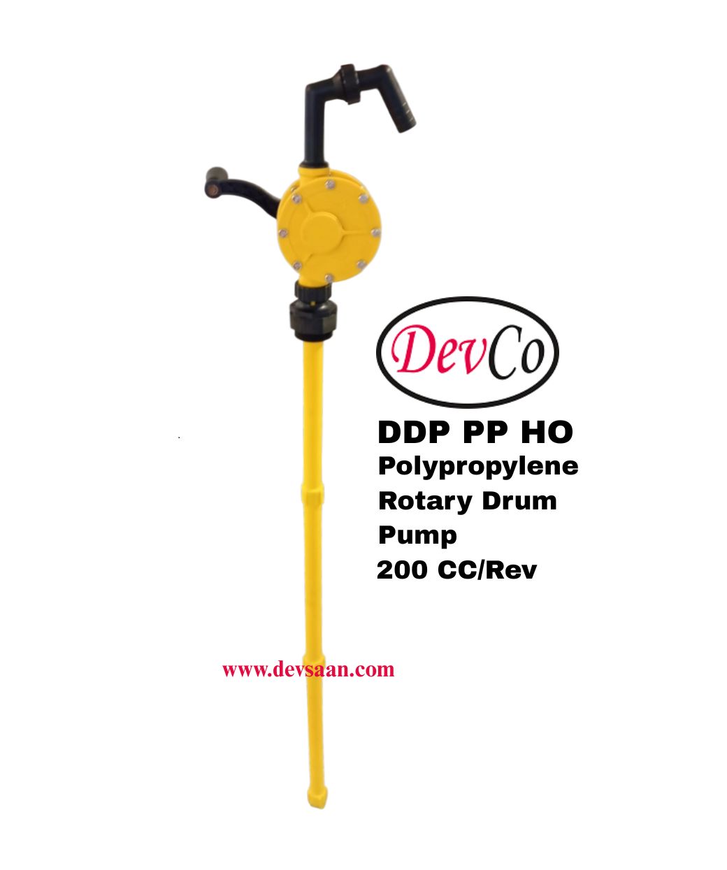 Polypropylene Rotary Hand Operated Drum Pump DDP PP HO 1"