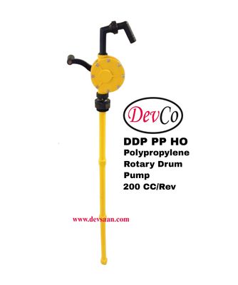 Polypropylene Rotary Hand Operated Drum Pump DDP PP HO 1"