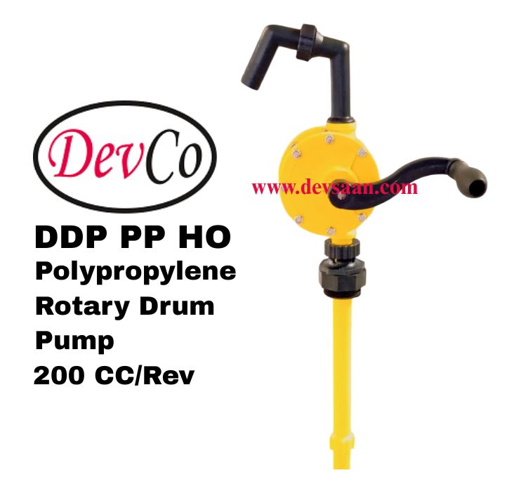 Polypropylene Rotary Hand Operated Drum Pump DDP PP HO 1"