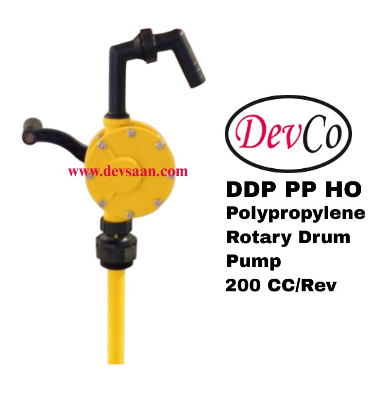Polypropylene Rotary Hand Operated Drum Pump DDP PP HO 1"