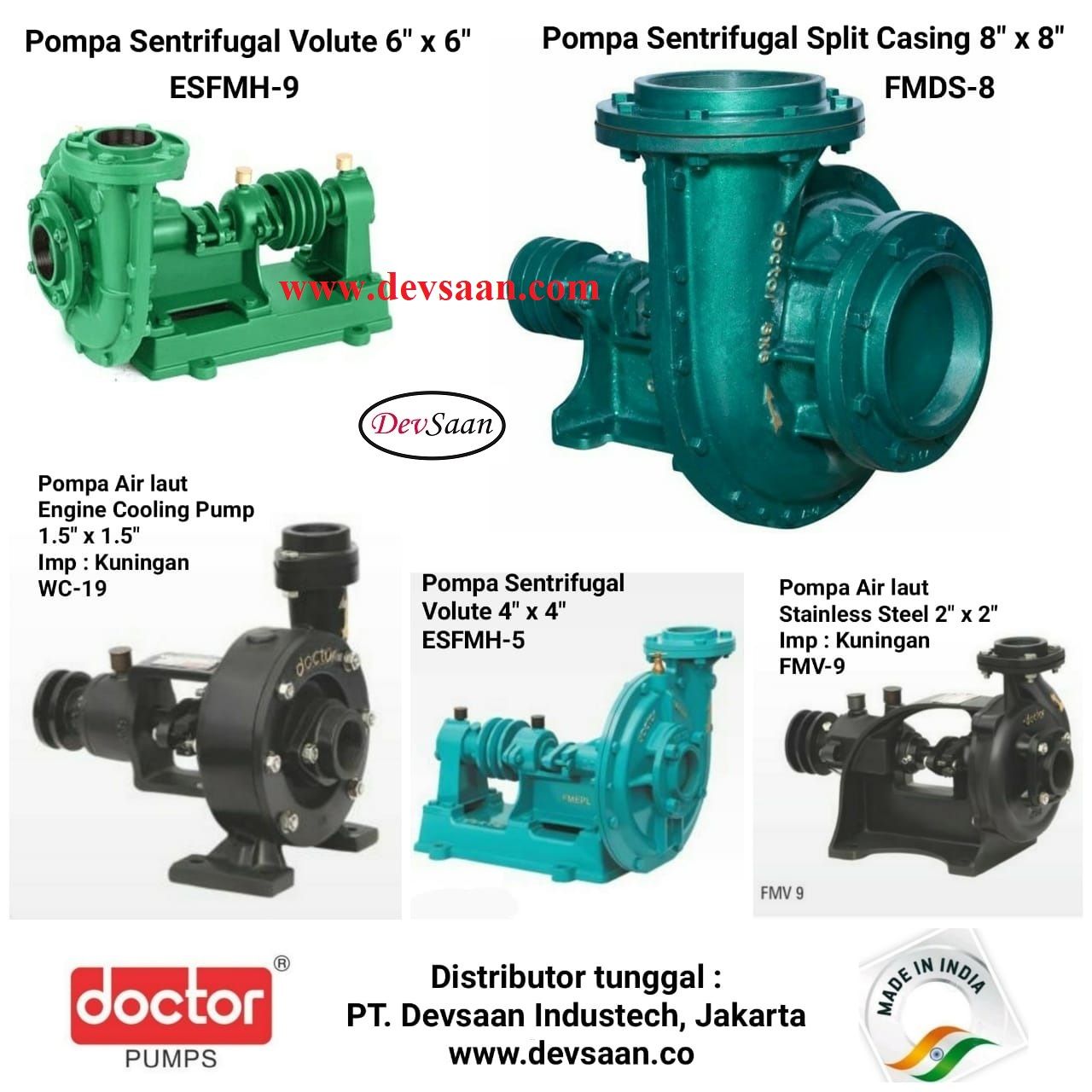 Sea Water Circulation Pump WC-19 Pompa Air Laut
