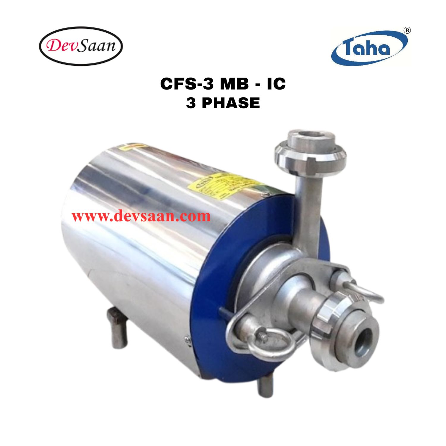 Sanitary Centrifugal Pump SS-316 CFS-3 IC - 3 Phase Pompa Sanitary