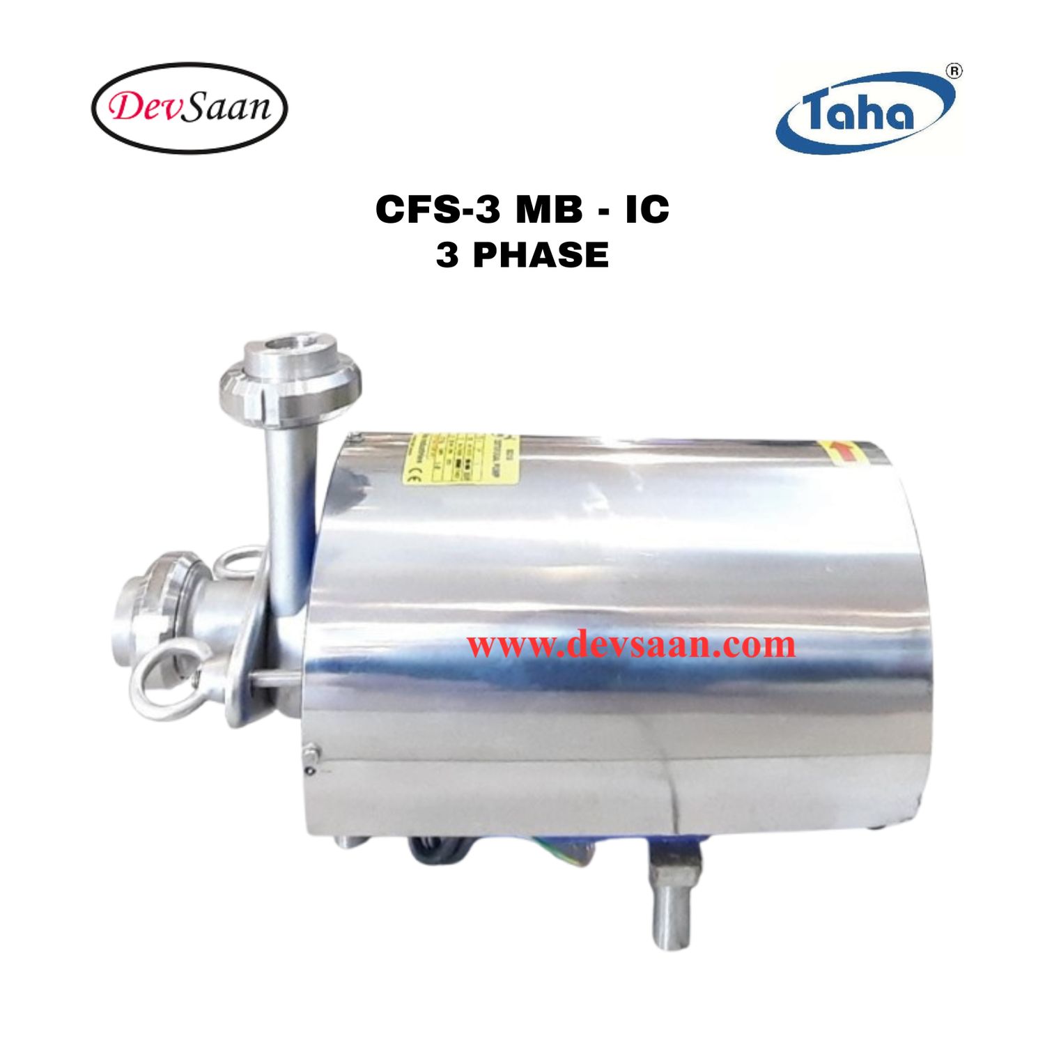 Sanitary Centrifugal Pump SS-316 CFS-3 IC - 3 Phase Pompa Sanitary