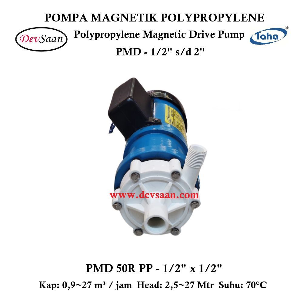 Polypropylene Magnetic Drive Pump PMD-50R Pompa Magnetik