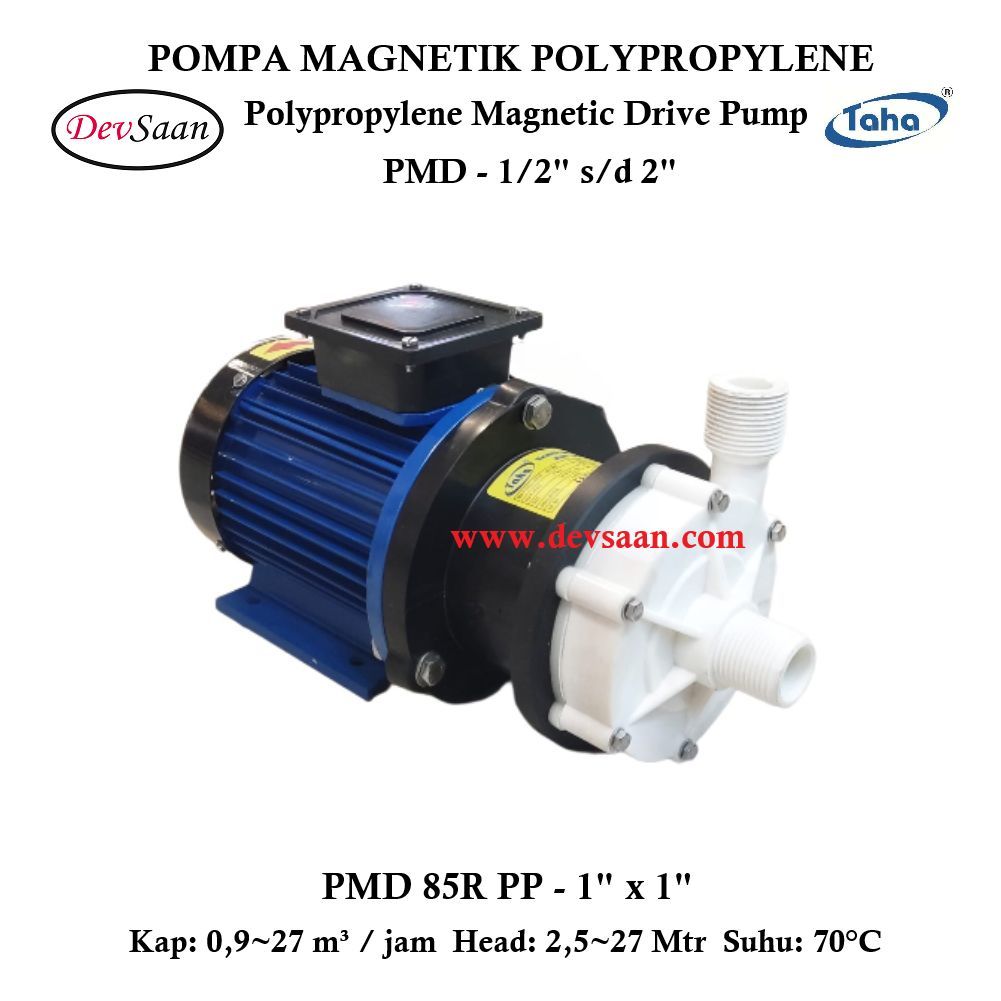 Polypropylene Magnetic Drive Pump PMD-85R Pompa Magnetik