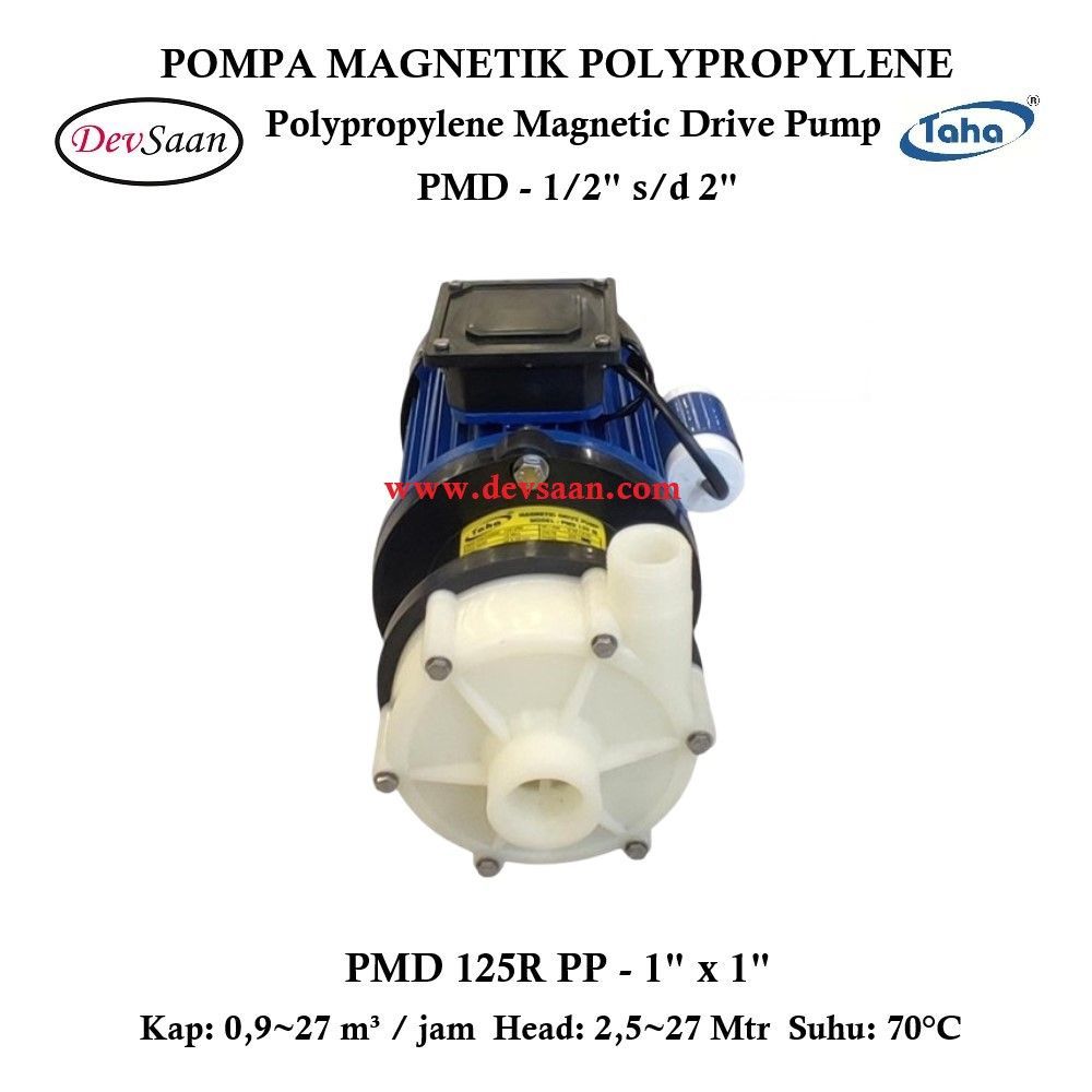 Polypropylene Magnetic Drive Pump PMD-125R Pompa Magnetik