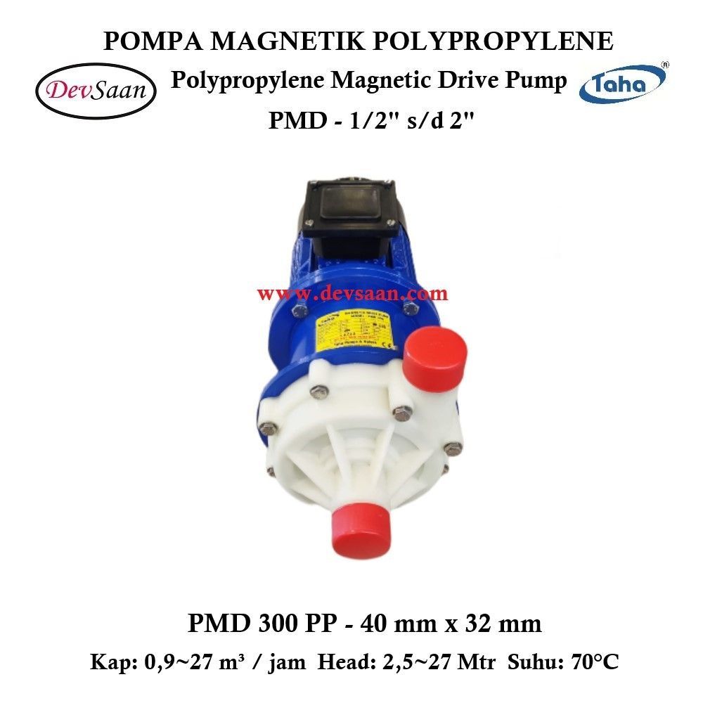 Polypropylene Magnetic Drive Pump PMD-300 Pompa Magnetik