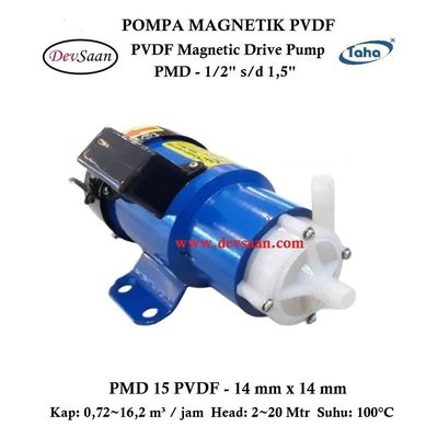 PVDF Magnetic Drive Pump PMD-15 Pompa Magnetik