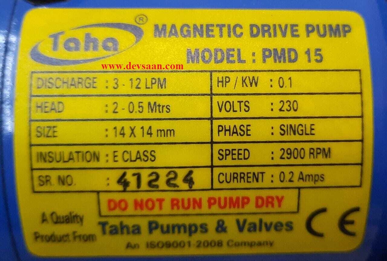 PVDF Magnetic Drive Pump PMD-15 Pompa Magnetik
