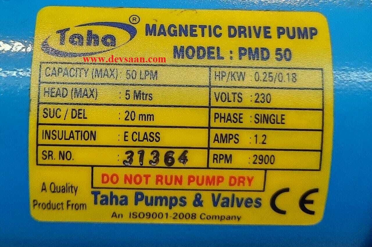 PVDF Magnetic Drive Pump PMD-50 Pompa Magnetik