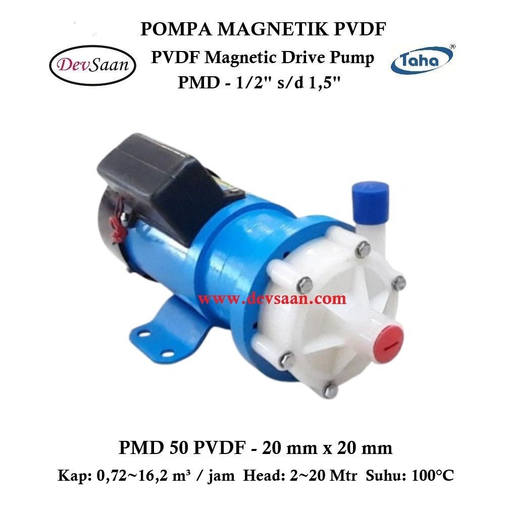 PVDF Magnetic Drive Pump PMD-50 Pompa Magnetik PVDF Magnetic Drive Pump PMD-50 Pompa Magnetik