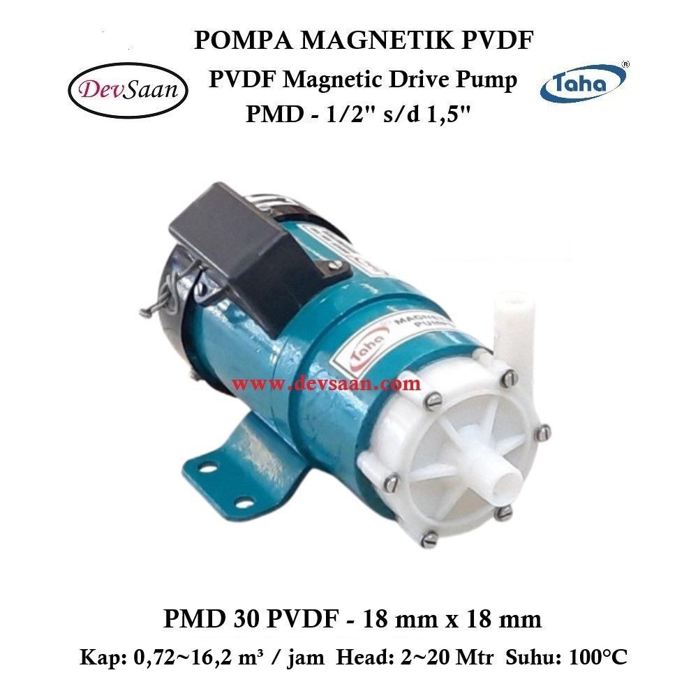 PVDF Magnetic Drive Pump PMD-30 Pompa Magnetik