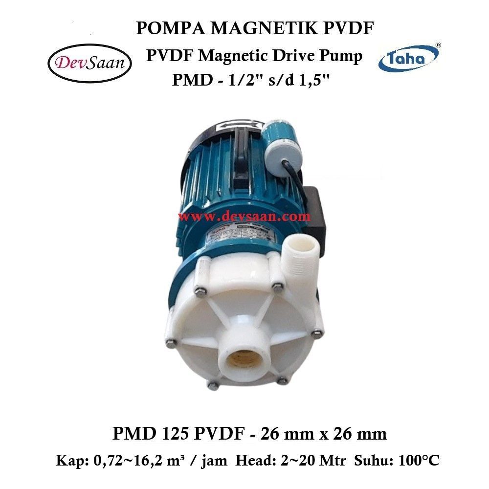 PVDF Magnetic Drive Pump PMD-125 Pompa Magnetik