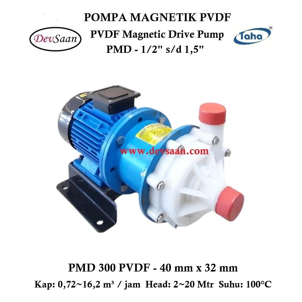 PVDF Magnetic Drive Pump PMD-300 Pompa Magnetik PVDF Magnetic Drive Pump PMD-300 Pompa Magnetik