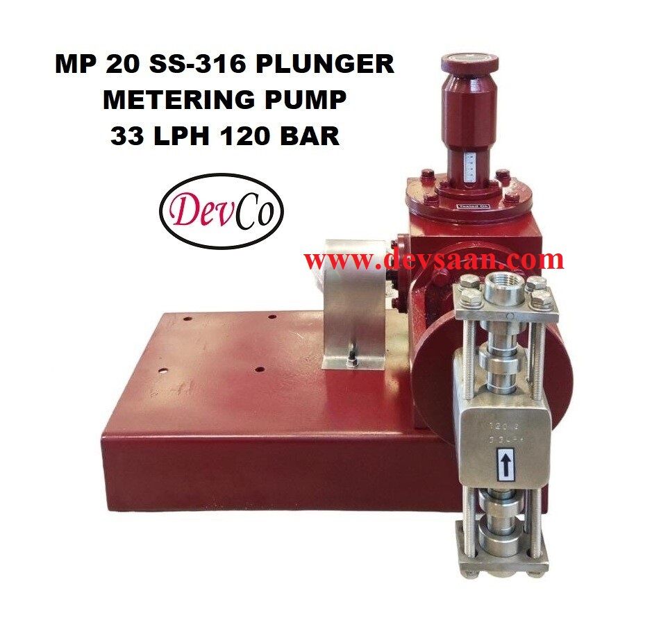 Pompa Dosing MP233120 SS-316 Plunger Metering Pump 33 LPH 120 Bar