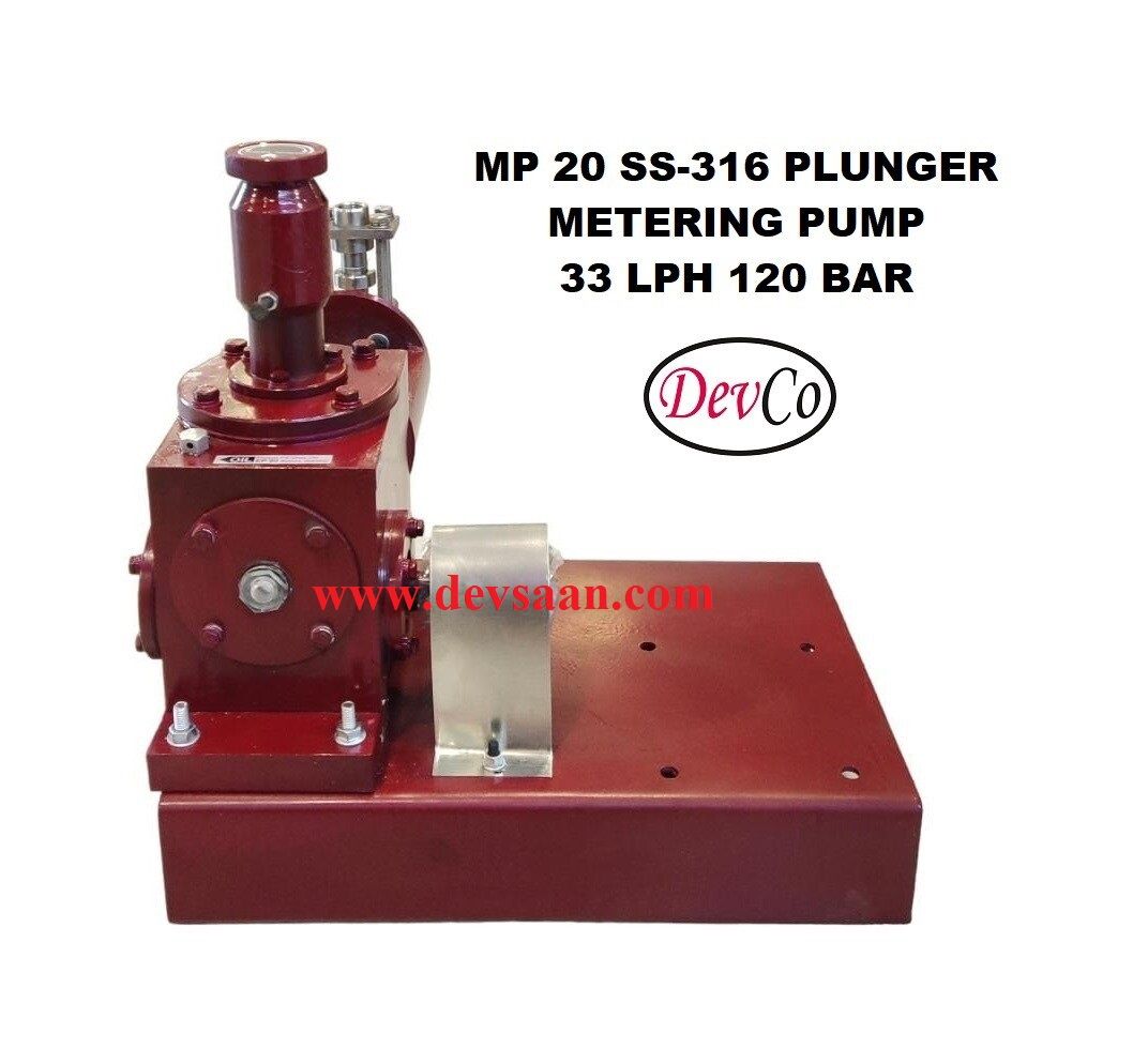 Pompa Dosing MP233120 SS-316 Plunger Metering Pump 33 LPH 120 Bar