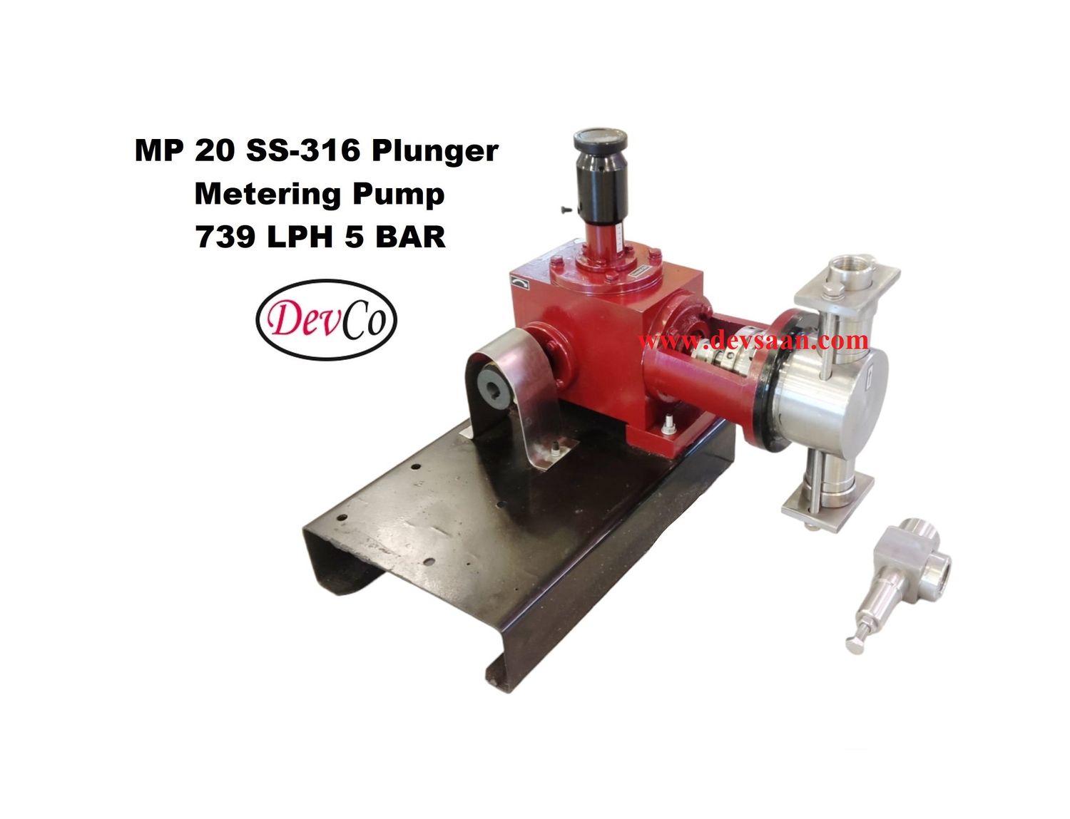 Pompa Dosing MP273905 SS-316 Plunger Metering Pump 739 LPH 5 Bar