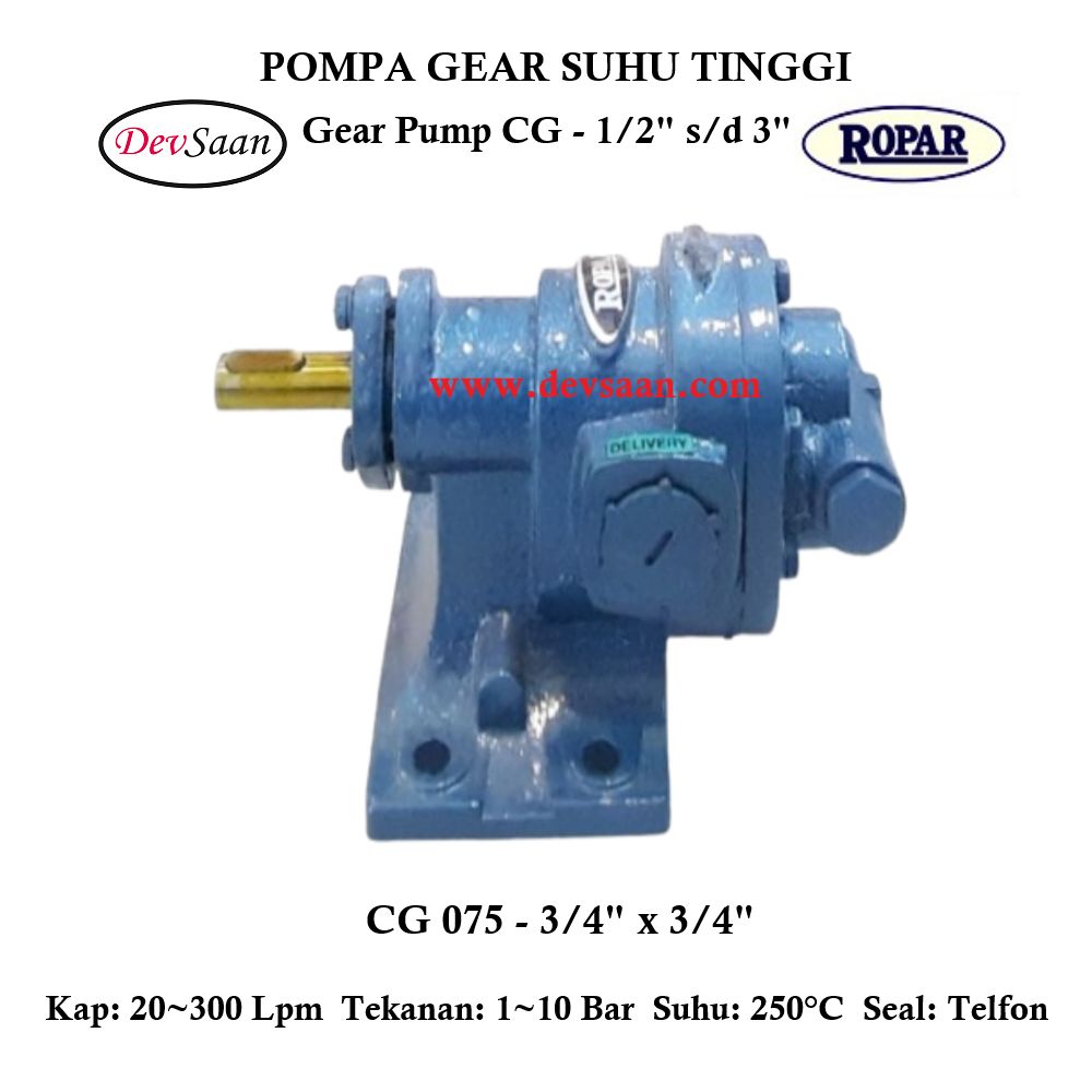 Gear Pump Helikal CG 075 Pompa Roda Gigi