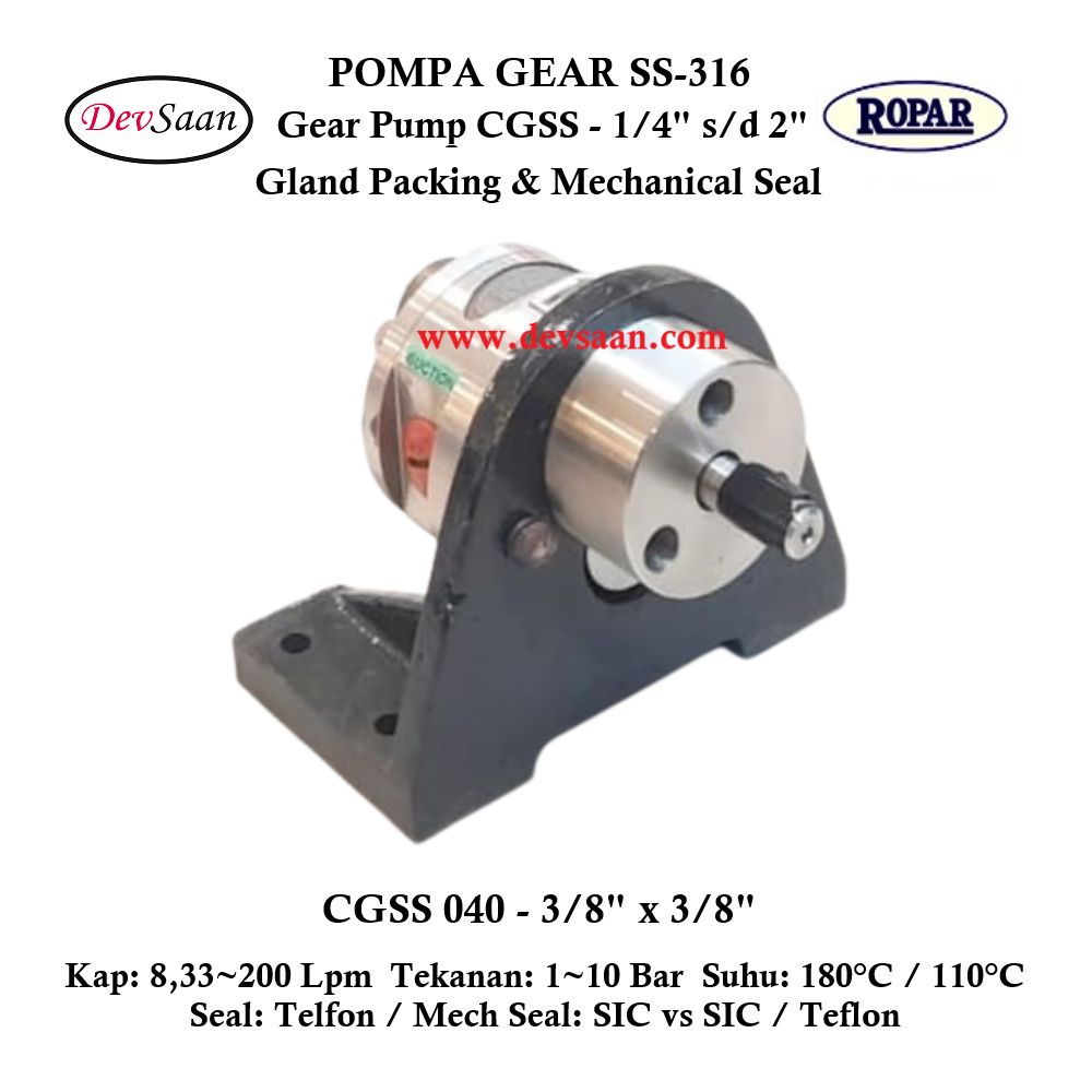 Gear Pump CGSS 040 (MS) Pompa Roda Gigi