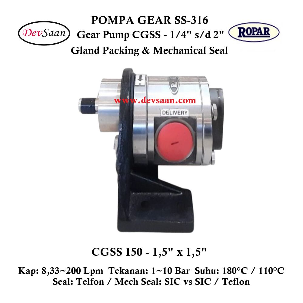 Gear Pump CGSS 150 (MS) Pompa Roda Gigi