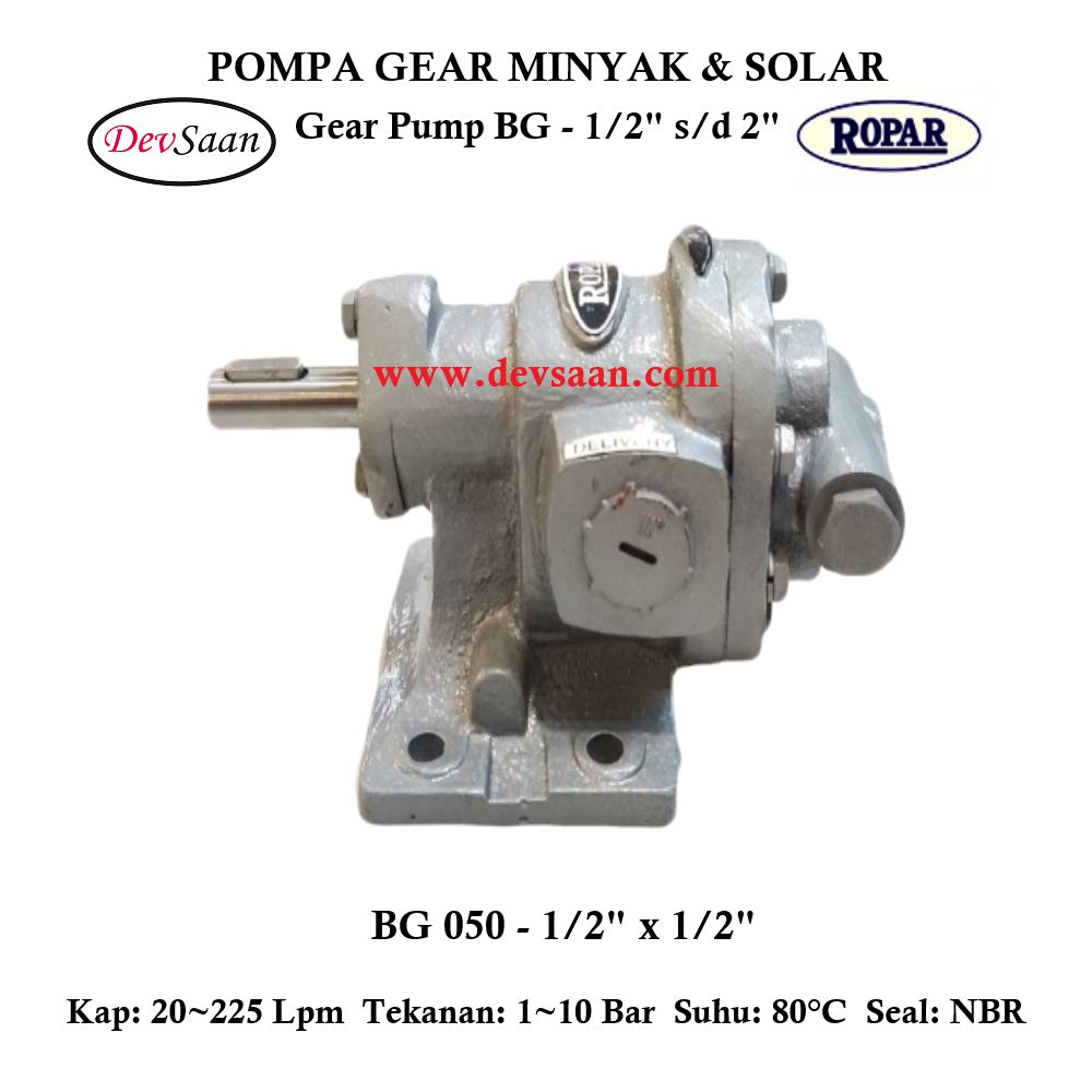 Gear Pump Helikal BG 050 Pompa Roda Gigi
