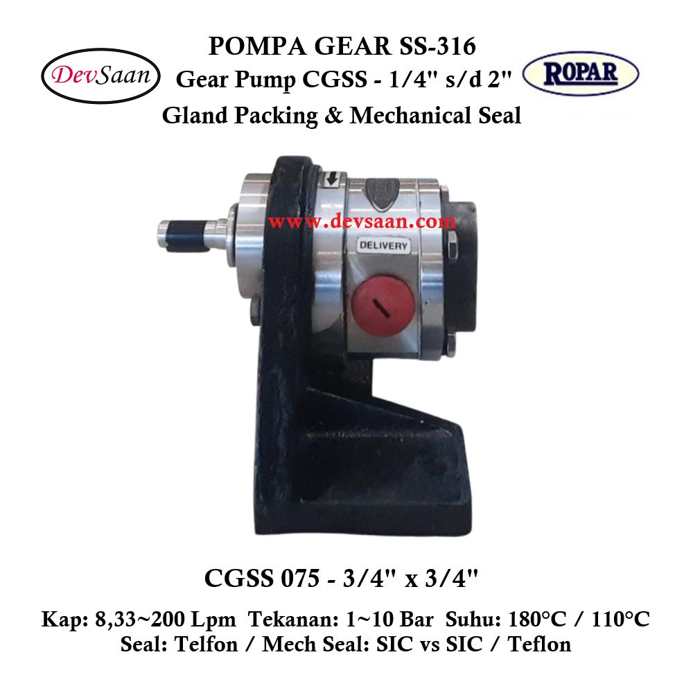 Gear Pump CGSS 075 (GP) Pompa Roda Gigi