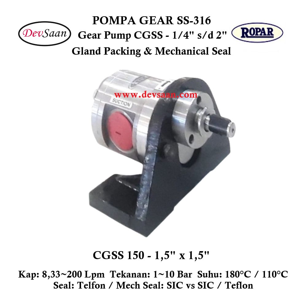 Gear Pump CGSS 150 (GP) Pompa Roda Gigi