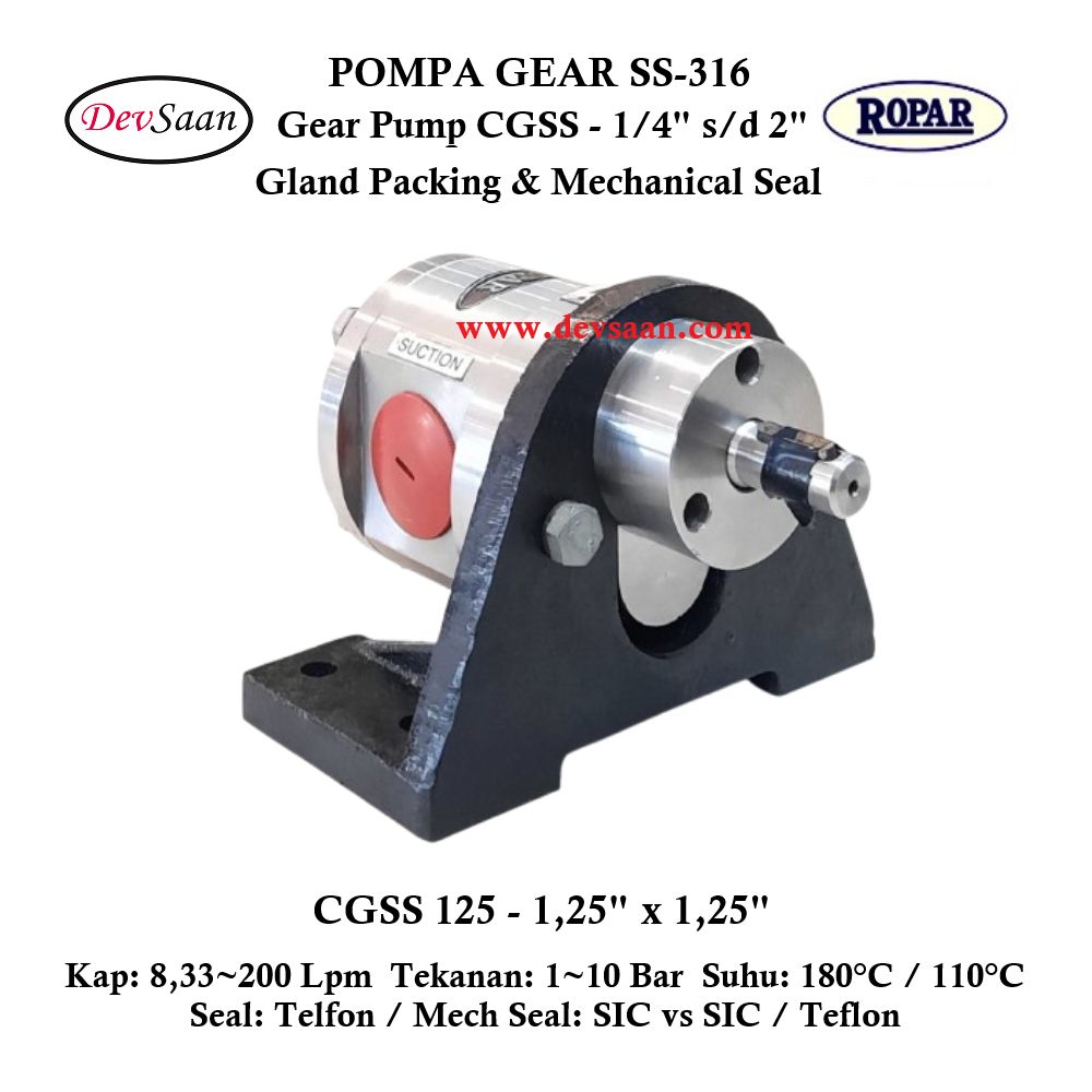 Gear Pump CGSS 125 (MS) Pompa Roda Gigi Gear Pump CGSS 125 (MS) Pompa Roda Gigi