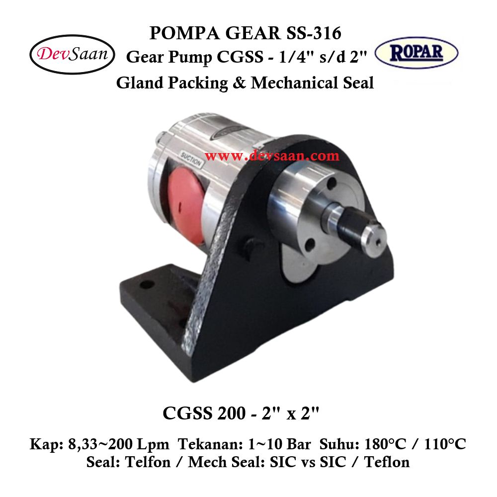 Gear Pump CGSS 200 (MS) Pompa Roda Gigi