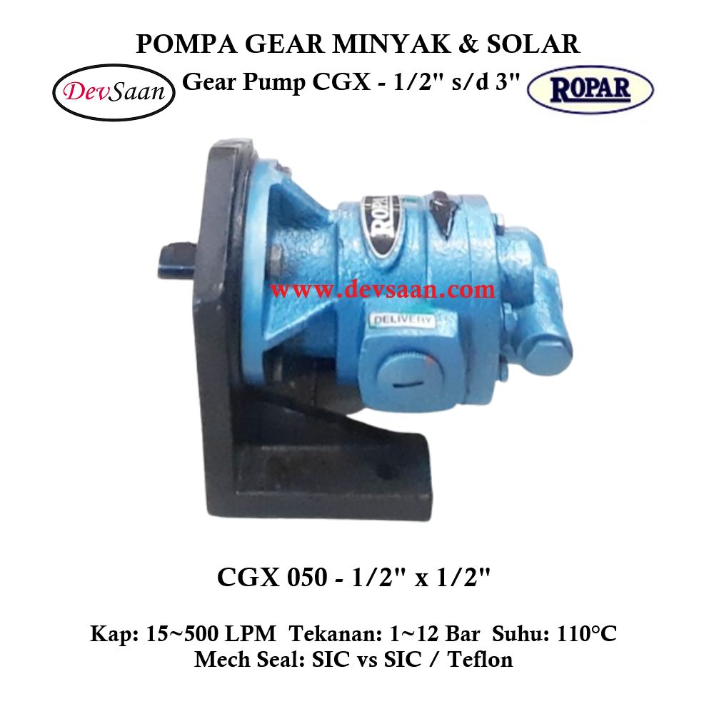 Gear Pump Helikal CGX 050 Pompa Roda Gigi