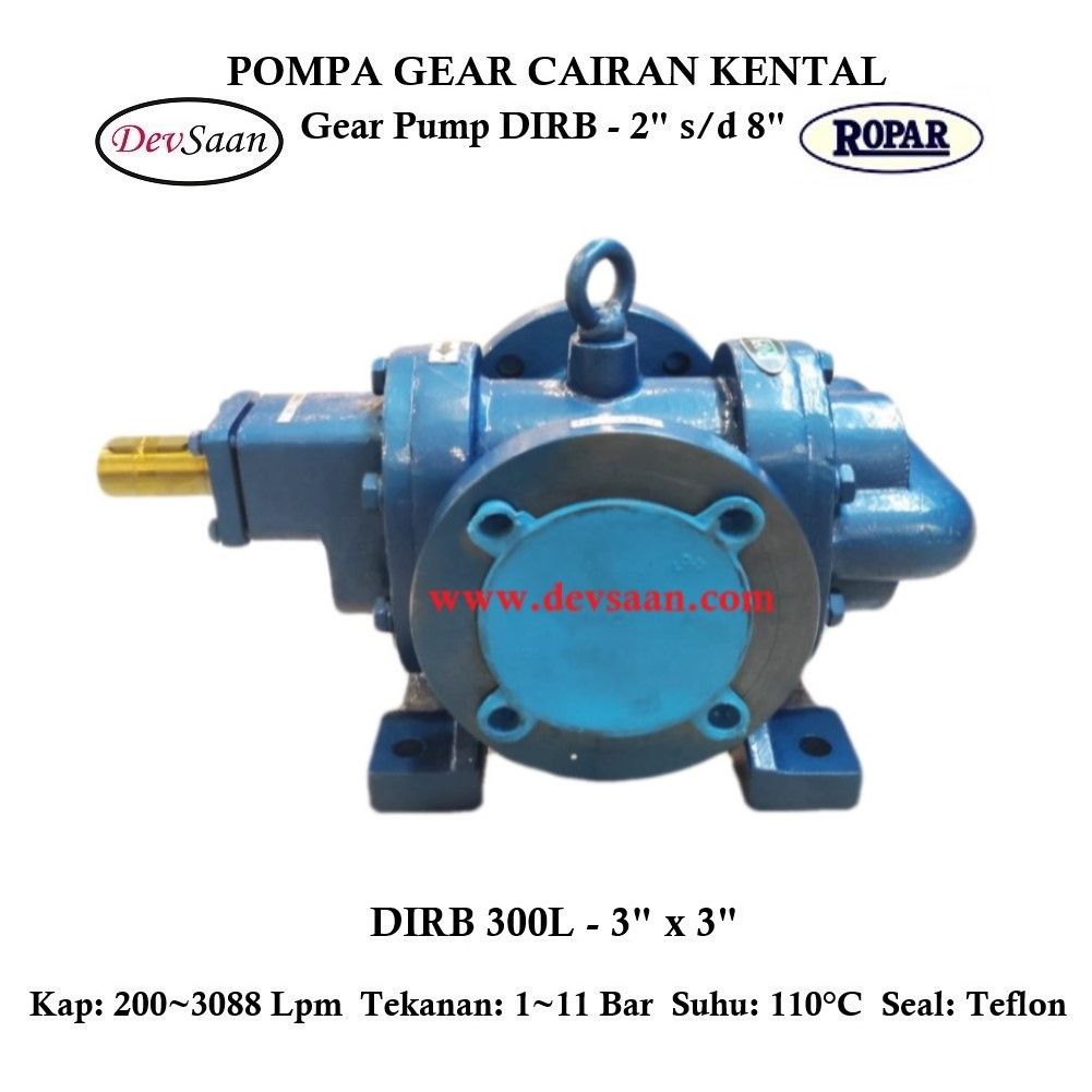 Gear Pump Rotari DIRB 300L Pompa Roda Gigi