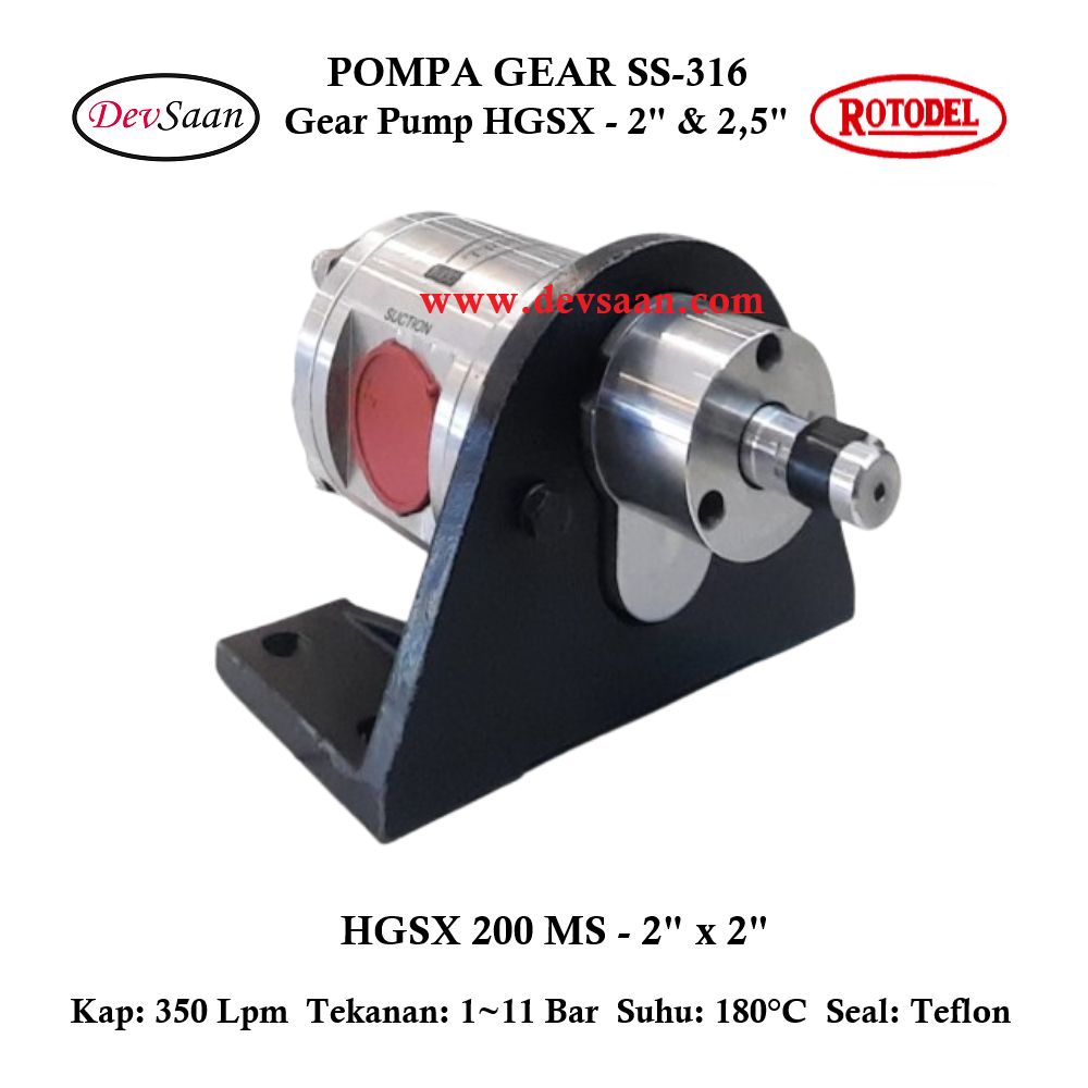 Gear Pump HGSX-200 (MS) Pompa Roda Gigi Gear Pump HGSX-200 (MS) Pompa Roda Gigi