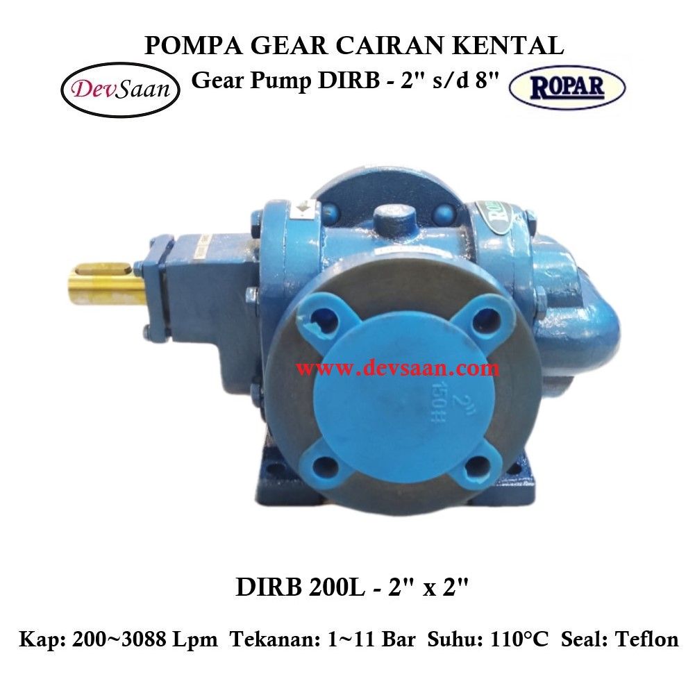 Gear Pump Rotari DIRB 200L Pompa Roda Gigi