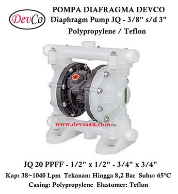 Diaphragm Pump JQ 20 PPFF Pompa Diafragma Devco 3/4"