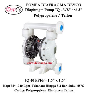 Diaphragm Pump JQ 40 PPFF Pompa Diafragma Devco 1,5"