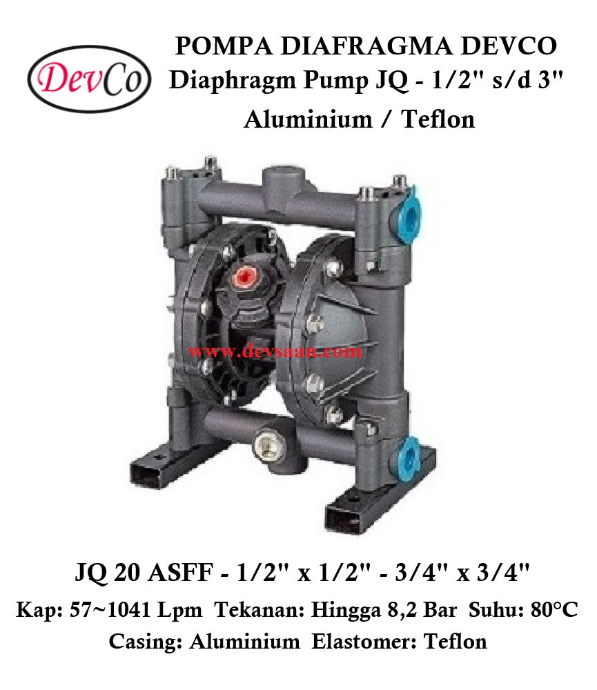Diaphragm Pump JQ 20 ASFF Pompa Diafragma Devco 3/4"