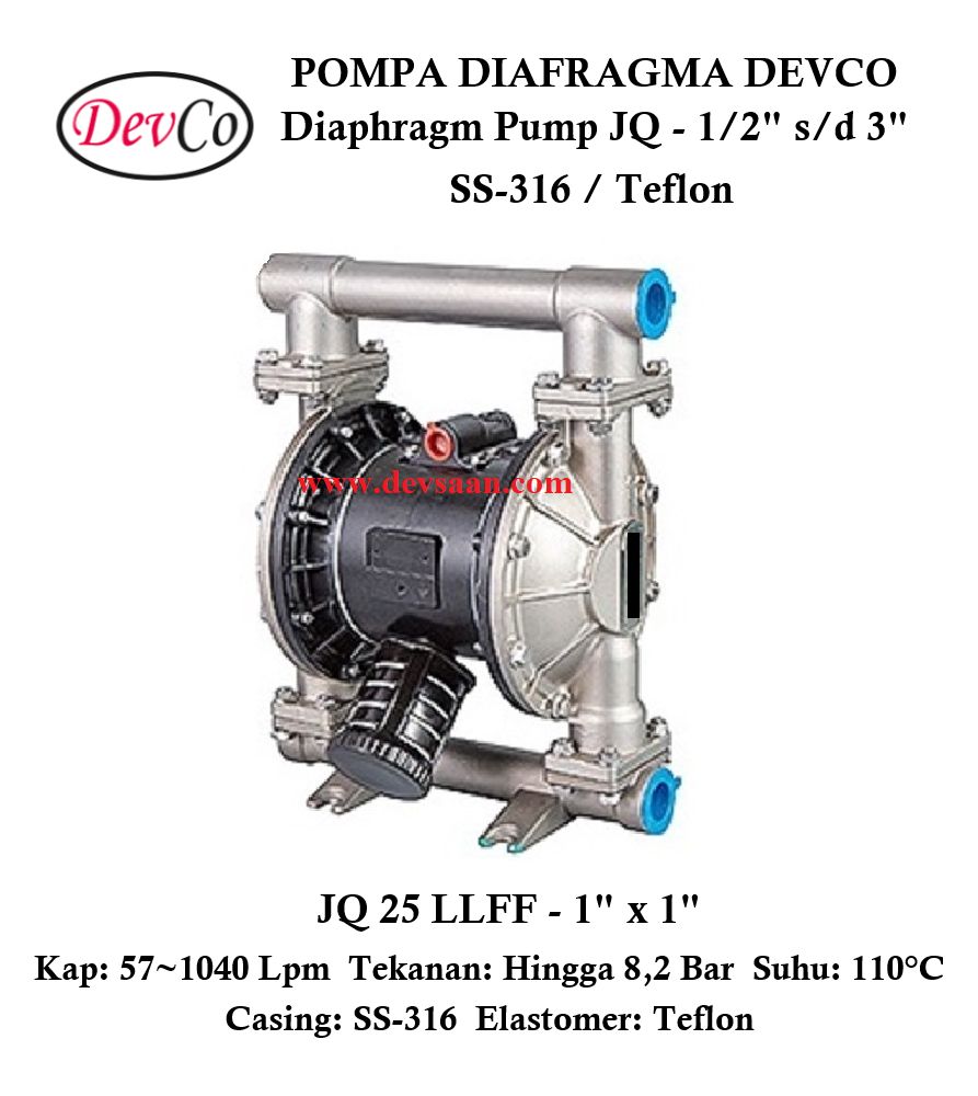 Diaphragm Pump JQ 25 LLFF Pompa Diafragma Devco 1"