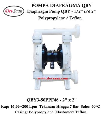 Diaphragm Pump QBY3-50PPF46 Pompa Diafragma QBY 2" Diaphragm Pump QBY3-50PPF46 Pompa Diafragma QBY 2"