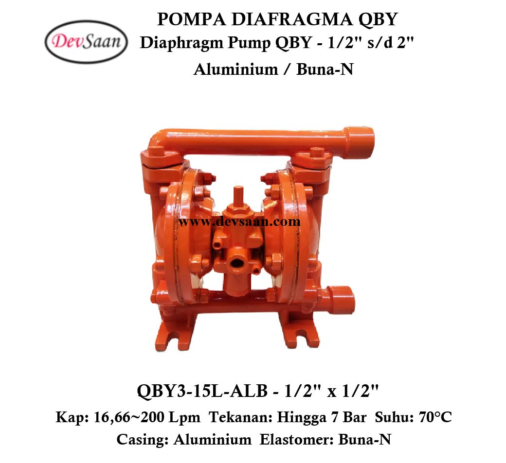 Diaphragm Pump QBY3-15L-ALB Pompa Diafragma QBY 1/2" Diaphragm Pump QBY3-15L-ALB Pompa Diafragma QBY 1/2"