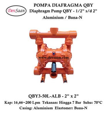Diaphragm Pump QBY3-50L-ALB Pompa Diafragma QBY 2" Diaphragm Pump QBY3-50L-ALB Pompa Diafragma QBY 2"