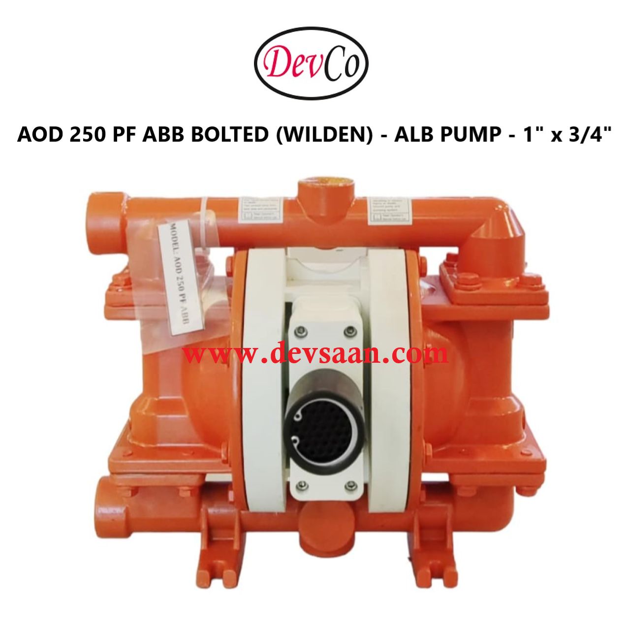 Wilden OEM Diaphragm Pump AOD 250 PF ABB Pompa Diafragma Devco 1"