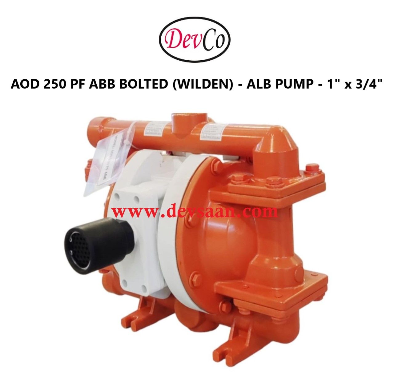 Wilden OEM Diaphragm Pump AOD 250 PF ABB Pompa Diafragma Devco 1"