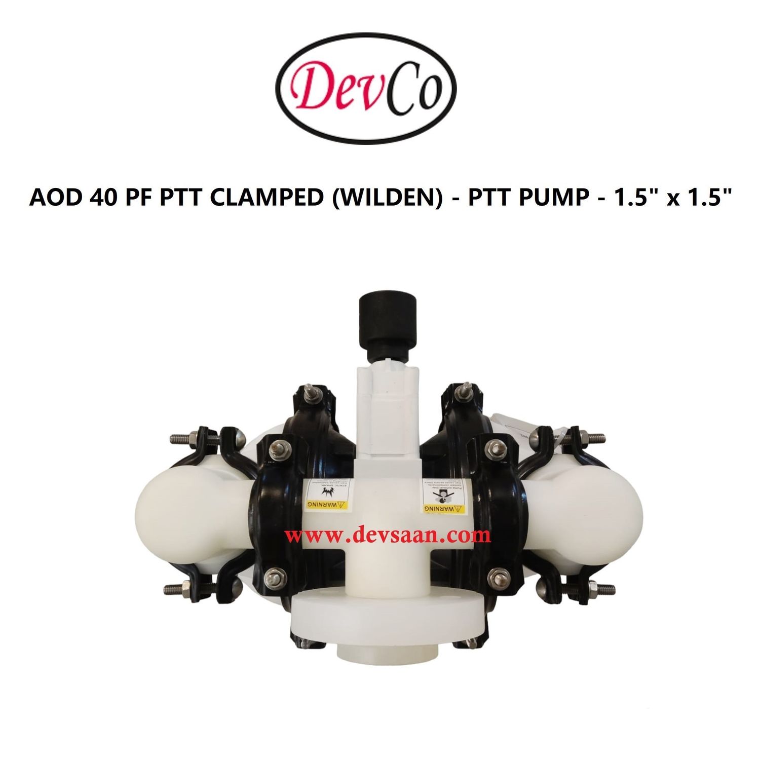 Wilden OEM Diaphragm Pump AOD 40 PF PTT Pompa Diafragma Devco 1,5" Flange