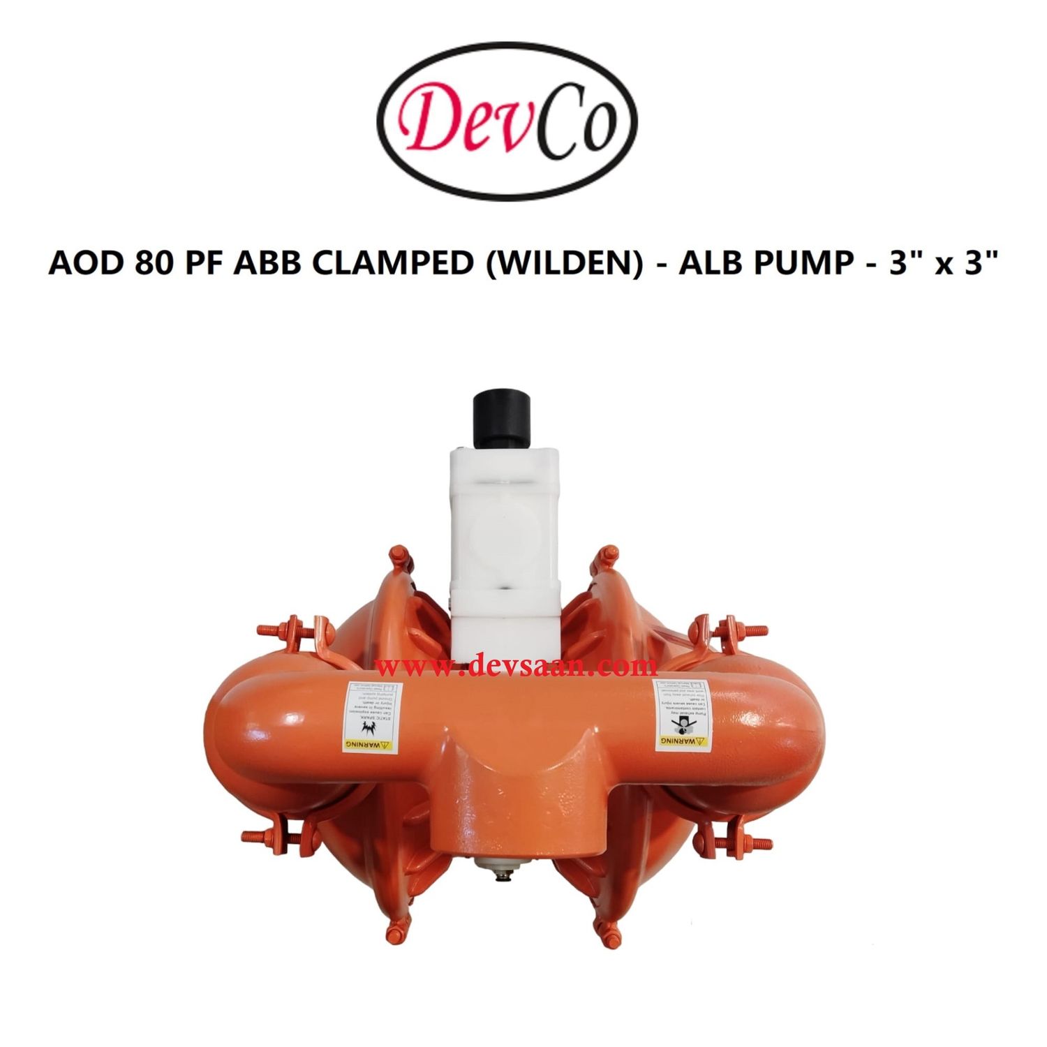 Wilden OEM Diaphragm Pump AOD 80 PF ABB Pompa Diafragma Devco 3"
