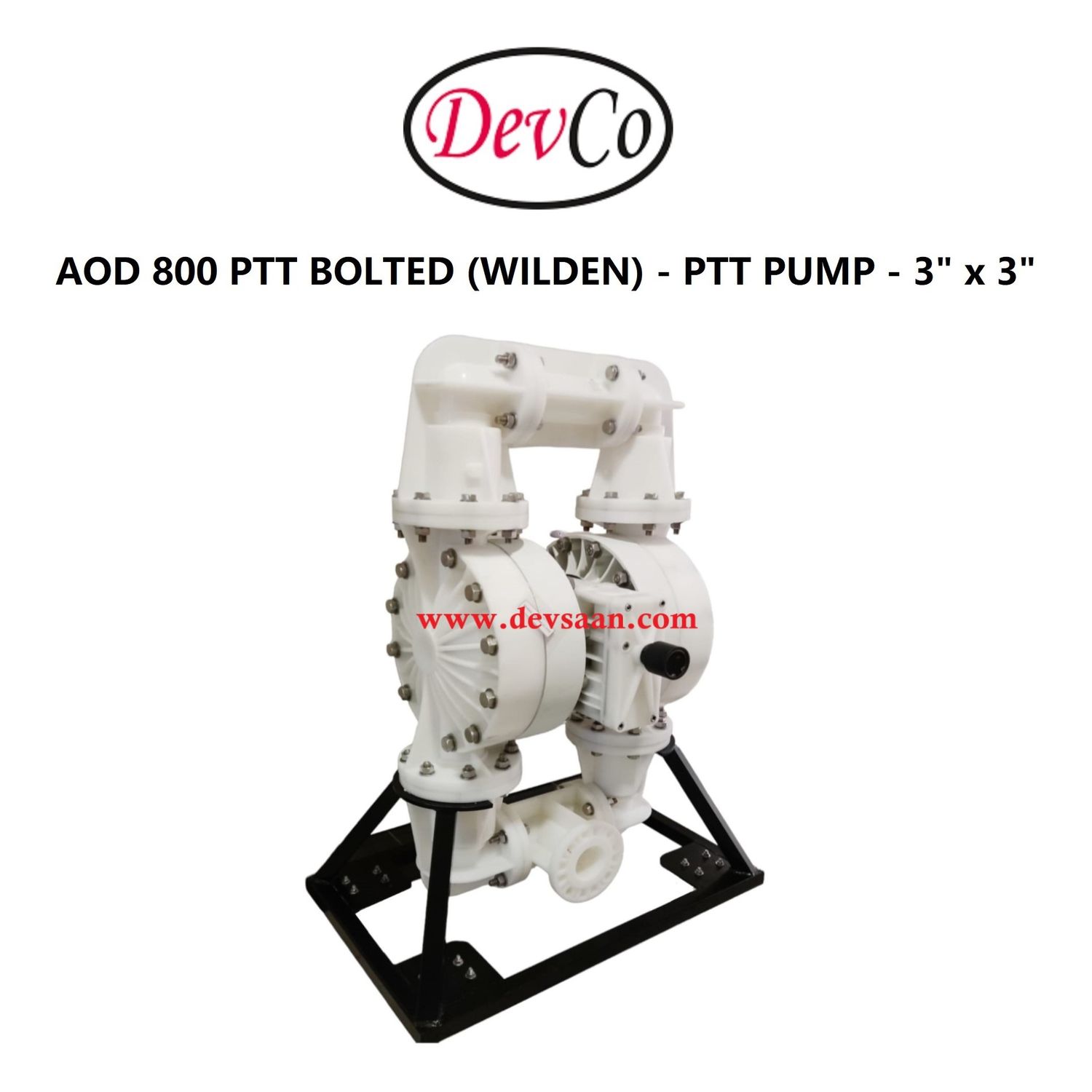 Wilden OEM Diaphragm Pump AOD 800 PF PTT Pompa Diafragma Devco 3" Flange