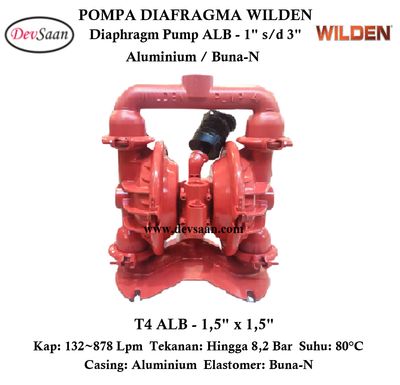 Diaphragm Pump T4 ALB Pompa Diafragma Wilden 1,5" Diaphragm Pump T4 ALB Pompa Diafragma Wilden 1,5"