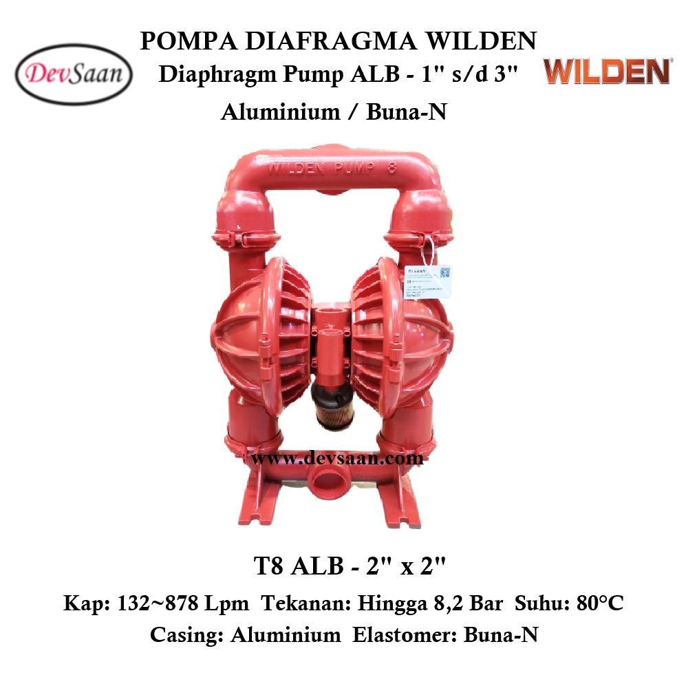 Diaphragm Pump T8 ALB Pompa Diafragma Wilden 2" Diaphragm Pump T8 ALB Pompa Diafragma Wilden 2"